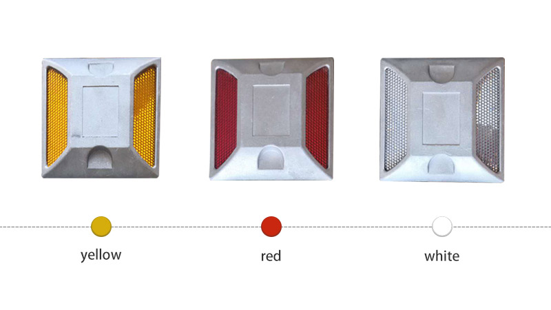 Aluminum Reflective Motorway Stud Lights Marker Colors