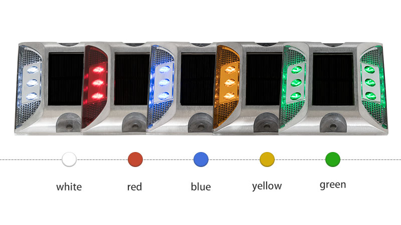 Raised Aluminum LED Motorway Stud Lights color